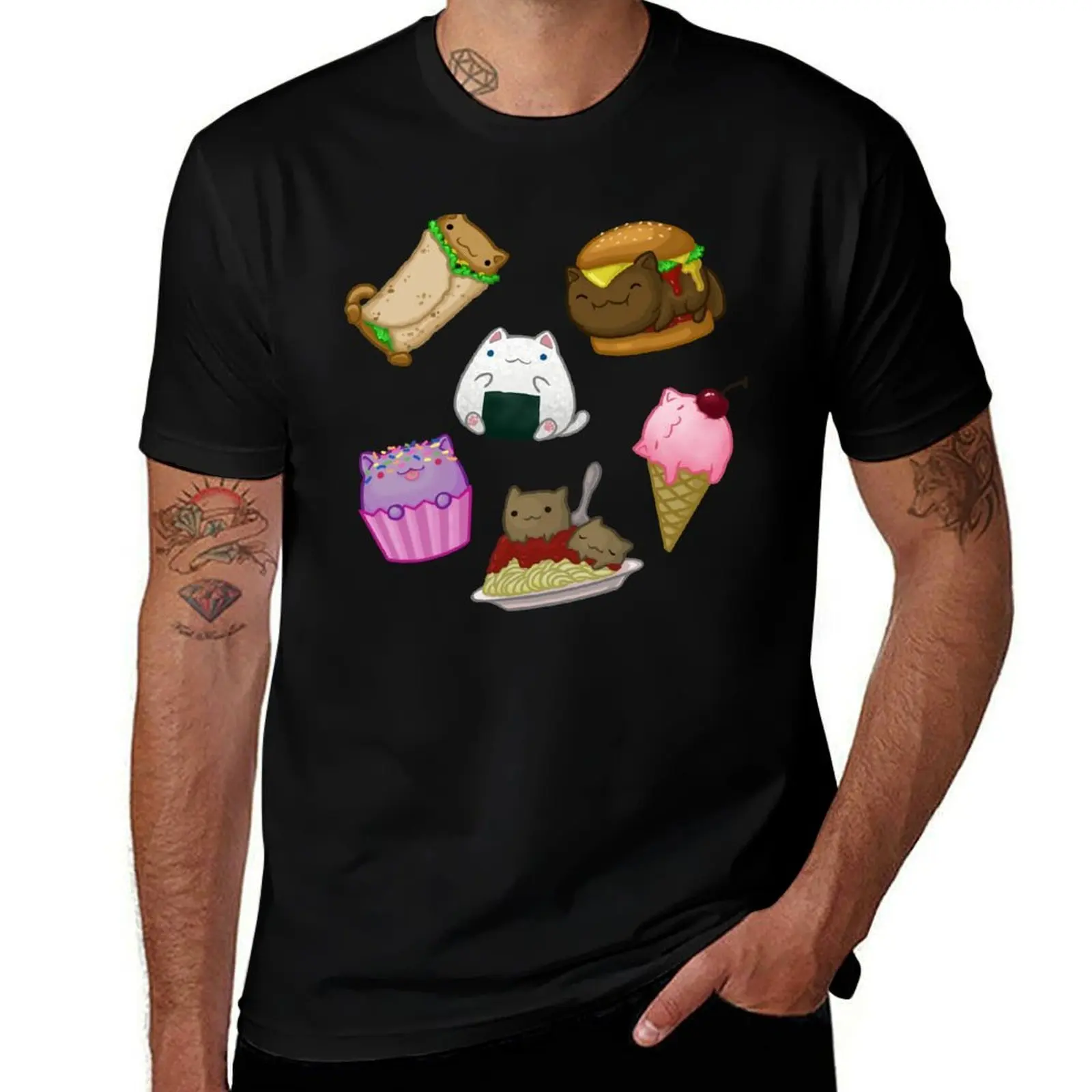 Cat Food Catastrophe!! T-Shirt Street Fashion Casual Tee Shirt T-Shirt