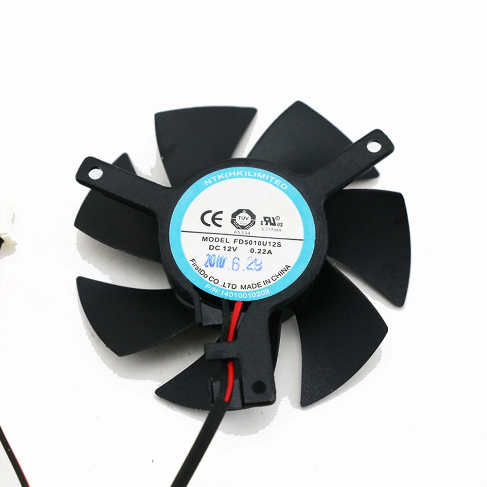 For Lenovo G5005 Gt705 GT720 GT730 HD7750 HD8570 Graphics Card Cooling Fan FD5010U12S 12V 0.22A 2Pin 45mm