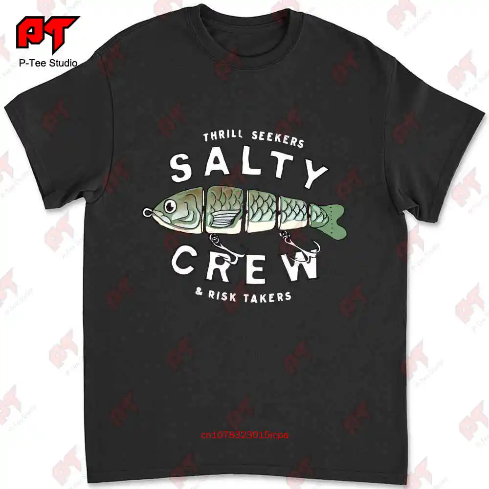 Org Salty Crew Mens Thrill Seekers Risk Takers Surf Snow Skate Rare T Shirt L 31DH