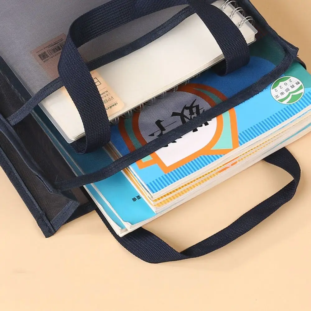 Sacs à main en maille légère, fourre-tout en toile réutilisable de grande capacité, couleur unie, fournitures scolaires, sac à bandoulière pour livre d'étudiant