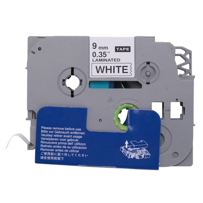 New--Tze 221 Tape PTH110 Tape 9Mm 0.35 Inch Laminated White For Label Maker Tape Compatible For Brother P-Press 2-Pack