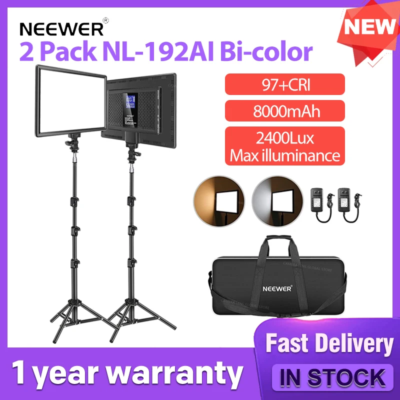 NEEWER NL-192AI: الحل العملي لتصوير الفيديو والصور في ظروف الإضاءة المتغيرة باستخدام ننل