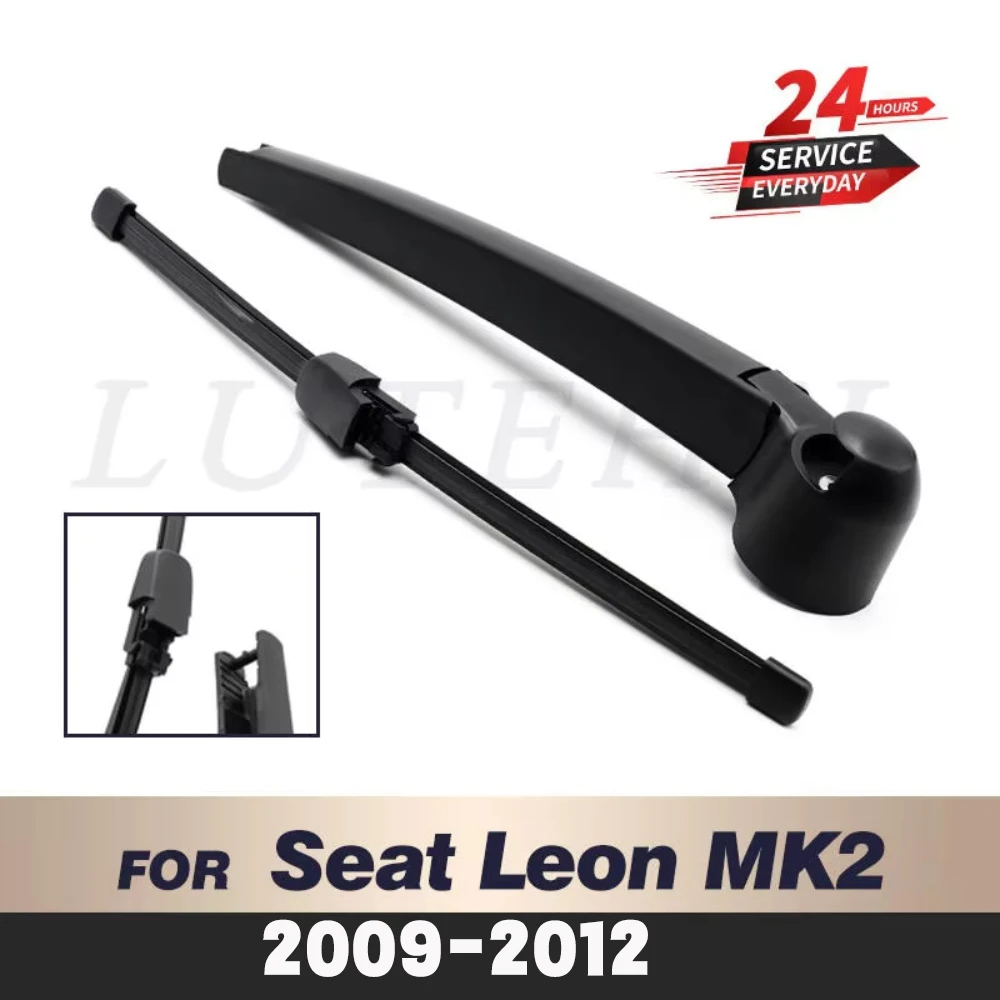 Scheibenwischer 11" Heckwischerblatt & Arm Set Kit Passend für Seat Leon MK2 2009-2012 2010 2011 Windschutzscheibe Windschutzscheibe Heckscheibe