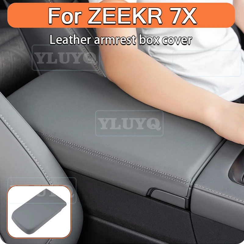 NEW Zeekr 7x Central Armrest Box Protective Cover Leather Center Console Armrest Protective Cover Scratch-Resistant