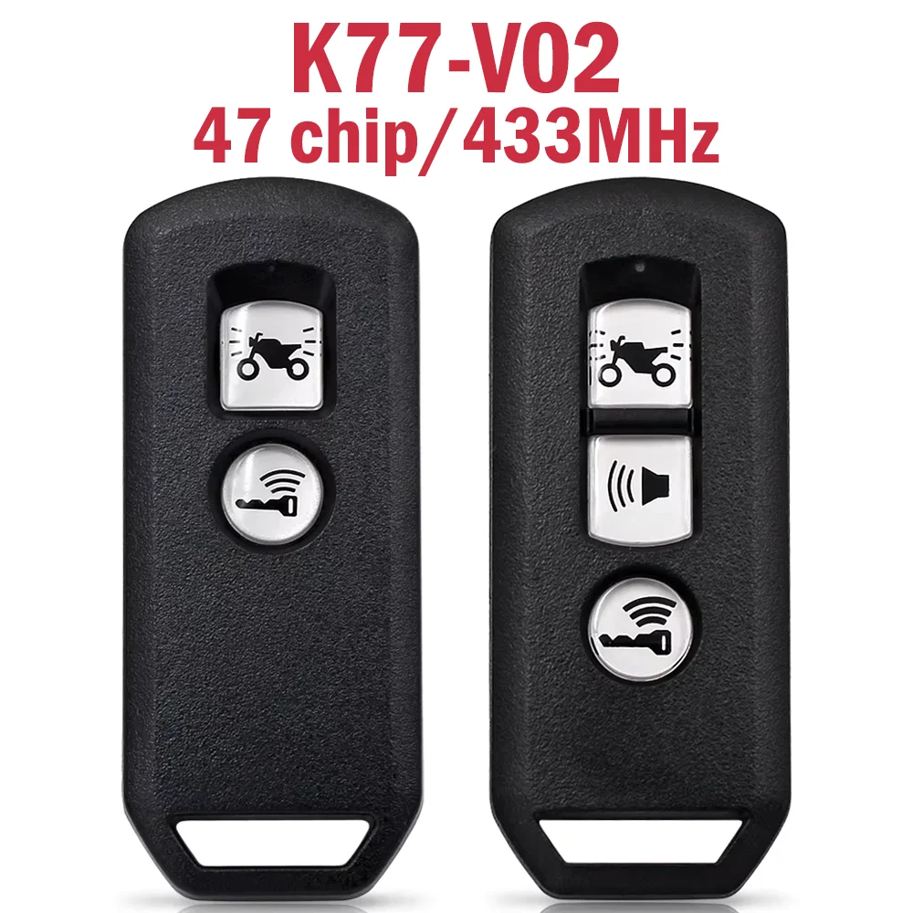 

10 шт. K77-V02 умный пульт дистанционного управления двигателем для мотоцикла 2/3B брелок 47 чип 313,8/433 МГц умный ключ для двигателя ключ для мотоцикла Honda