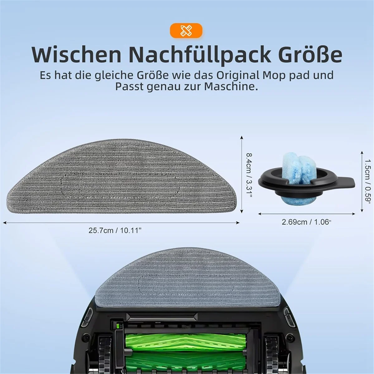 Ensemble de vadrouille à aspiration automatique pour IRobot Roomba, robot lavable, ChlorI8 +, I8, ChlorJ5 +, ChlorI5 +