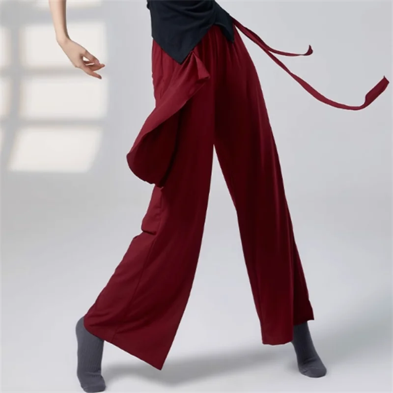 ممارسة الرقص الحديث فضفاض مستقيم الساق السراويل الرقص الكلاسيكي اليوغا الجاز المرأة السراويل الطويلة امتحان الفن الشارع ارتداء السراويل غير رسمية