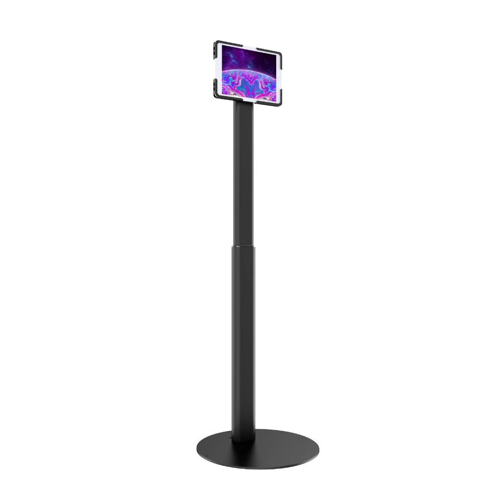 Factory directly universal height adjustable tablet adjustable kiosk floor stand for 7~10inch