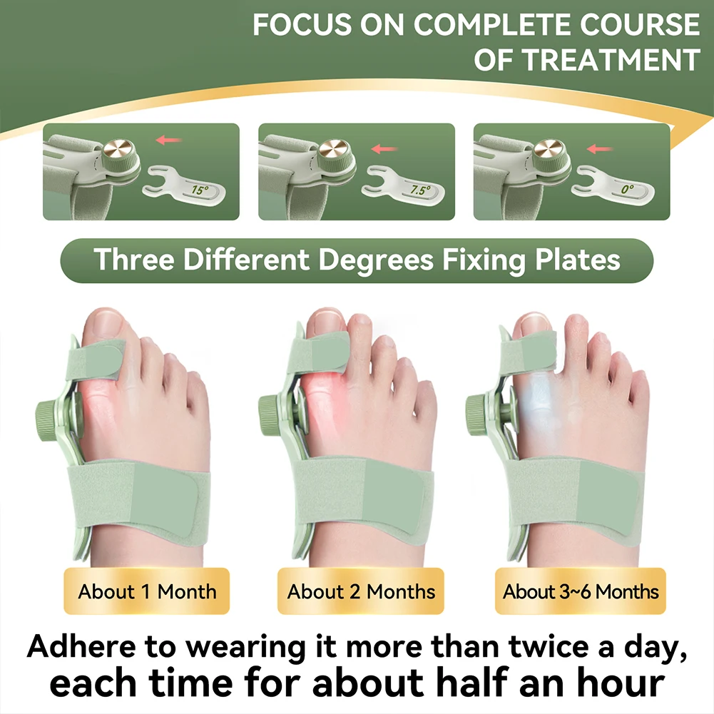 Bunion Corrector Toe Correction Band ความเครียดบรรเทา Hallux Valgus Orthosis Corrector พร้อมลูกบิดปรับได้สําหรับ Big Toe Correction