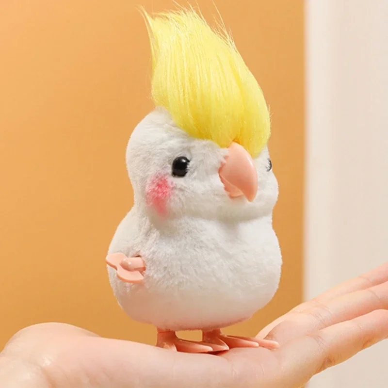1 Pieza de Juguete de Peluche de Loro Saltarín con Mecanismo de Cuerda, Animales de Peluche para Niños y Niñas, Juguete de Loro con Mecanismo de Cuerda, Regalo Divertido para Niños