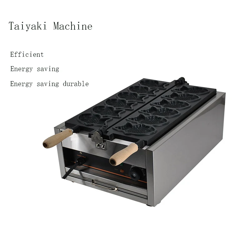 Snack Equipment Stainless Steel Taiyaki Making Machine/ Taiyaki Fish Shape Cone Machine Gas Electric Taiyaki Machine