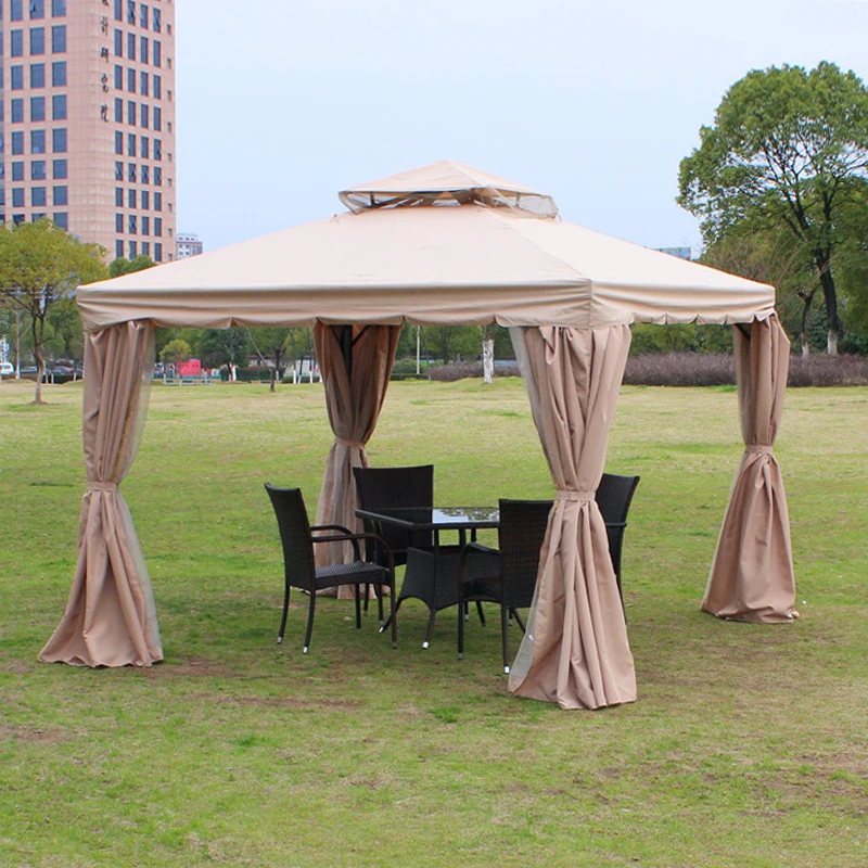 3x3m Luxury Patio Aluminum Gazebo Tent - Rain Protection, Garden Shading Pavilion Sun House, Garage Shelter patio awning