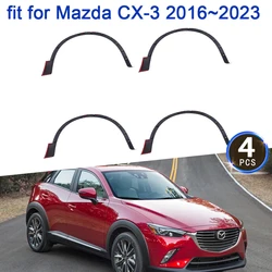 for Mazda CX-3 CX3 CX 3 2016~2023 2022 2017 Accessories Car Side Wheel Arch Fender Auto Flares Black Mudguard Wheel Eyebrow Trim