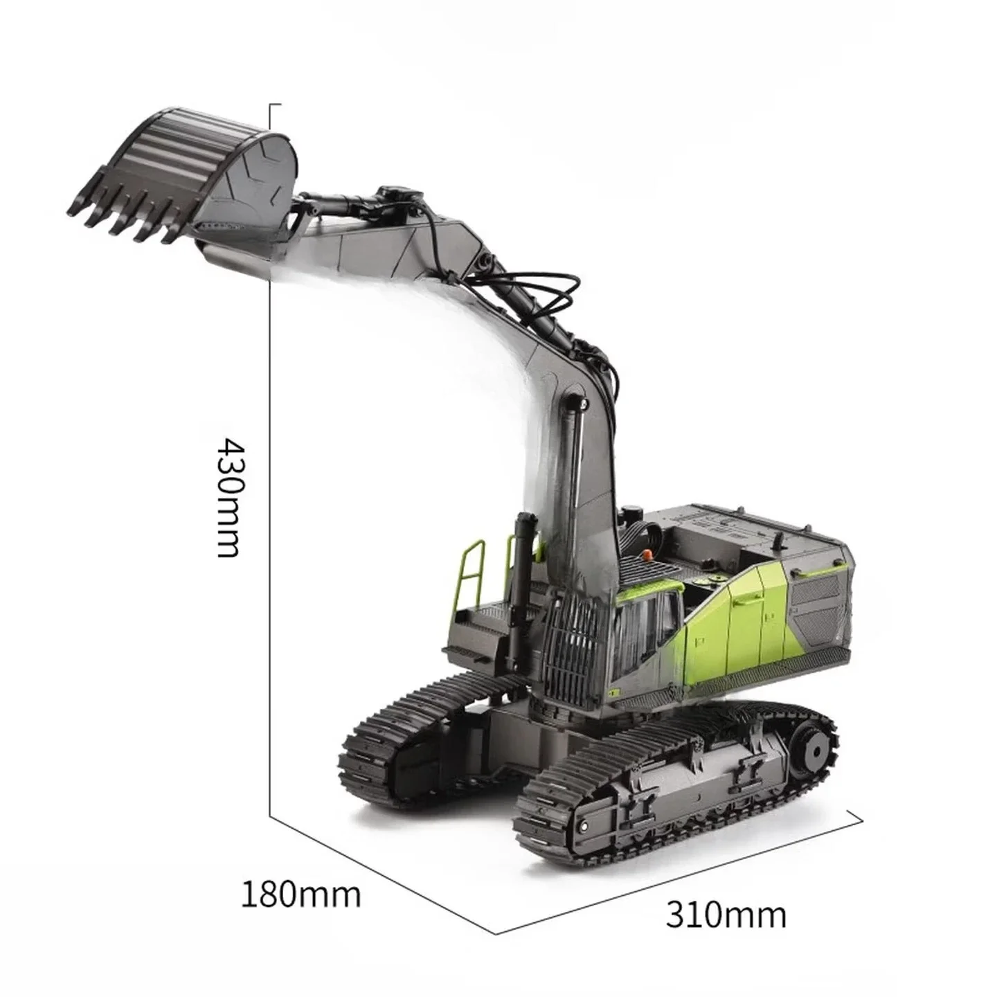 Remote control 28 channel alloy excavator screw drive infinite rotation remote control construction vehicle