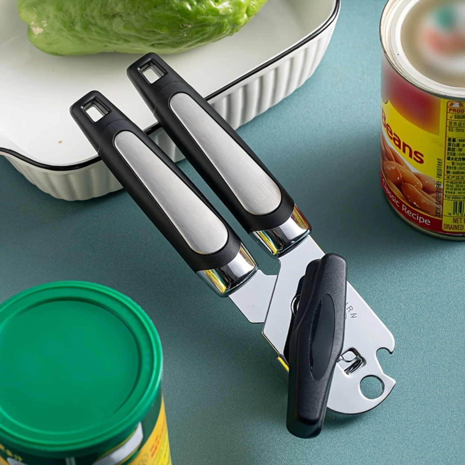 Steel 3-in-1 Heavy-Duty Can & Bottle Opener Tool - Multifunctional Quality