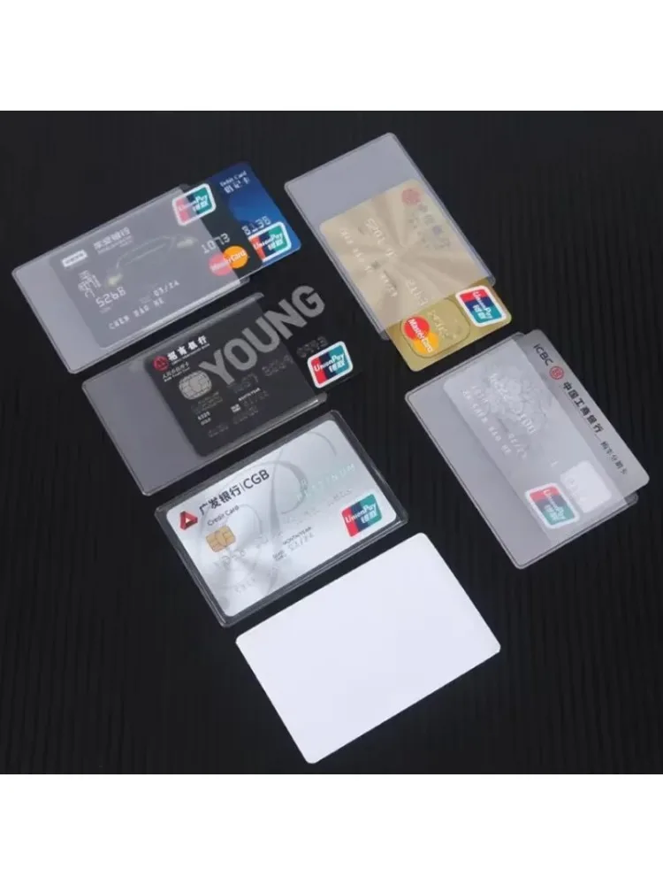 1/5/10pc Waterproof Transparent Card Holder Plastic Card Id Holders Case To Protect Credit Cards Card Protector Cardholder Cover