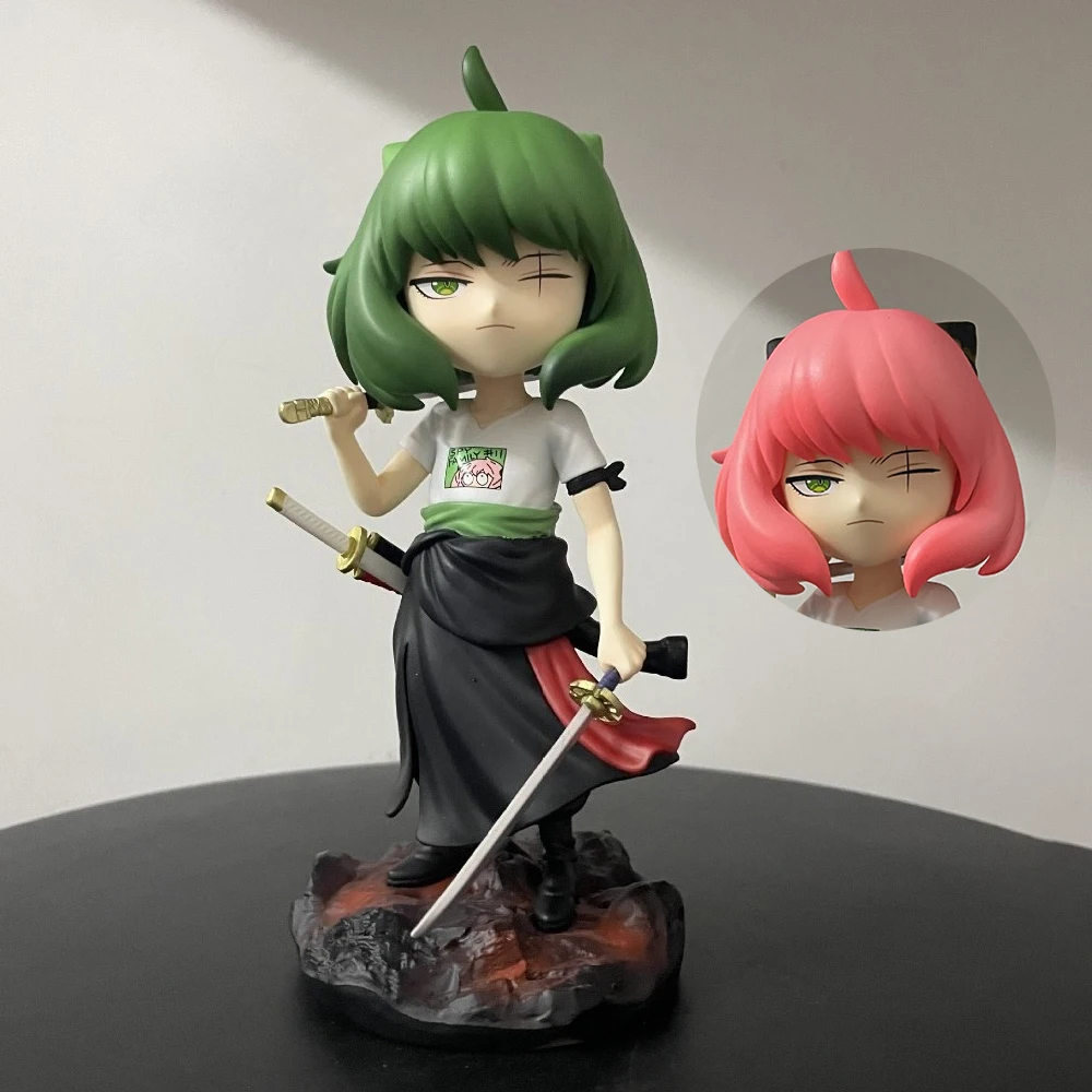 18,5 cm/7,28 in Anime ONE PIECE Figur Anya Forger Cosplay Roronoa Zoro Action-figuren Pvc Statue Sammlung Modell spielzeug Geschenke