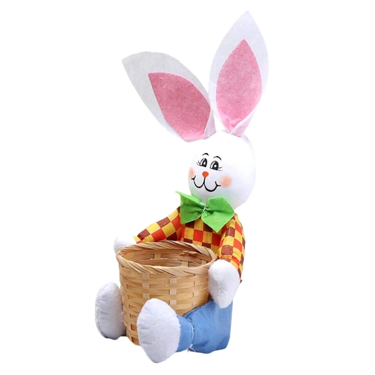 Easter Decorations,Cute Bunny Easter Basket Eggs Candy Gifts Storage Rabbit Bag Party Decoration