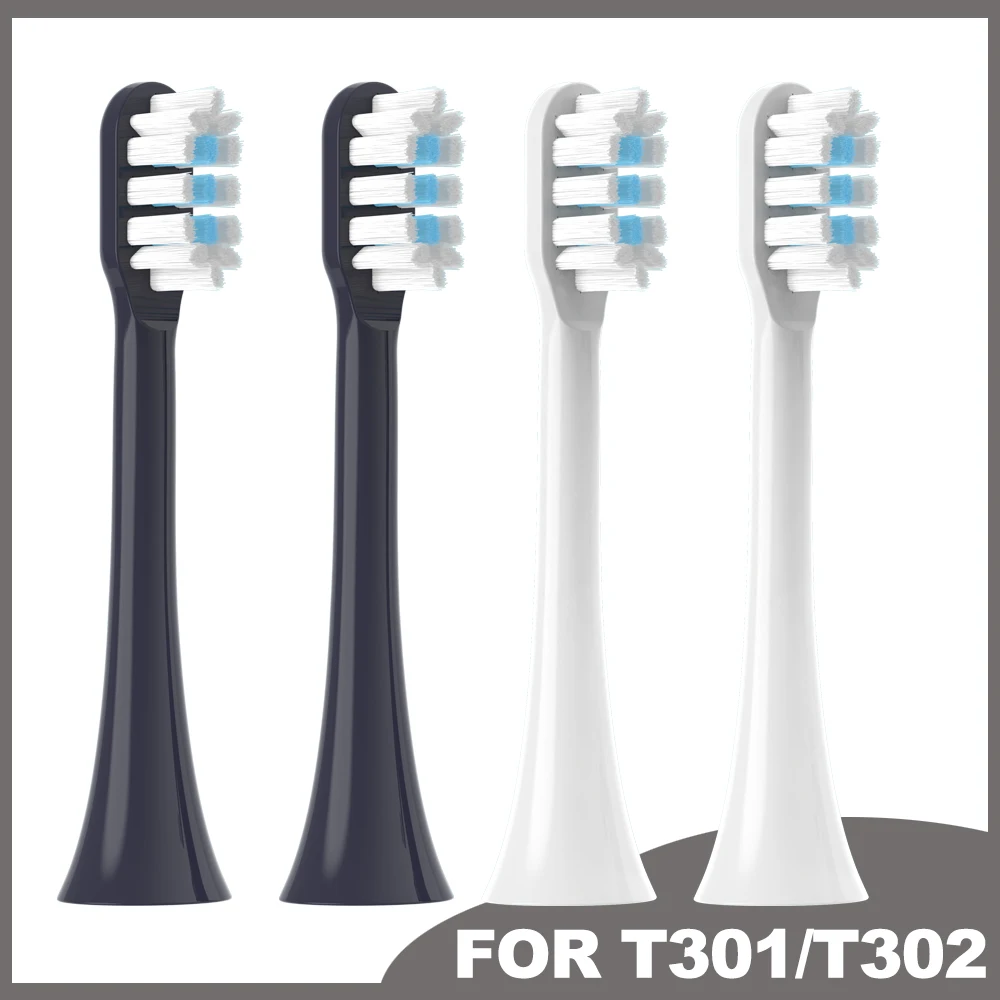 Substituição Toothbrush Cabeças com embalagem a vácuo, Sonic escova de dente elétrico, DuPont Cerdas Bicos, Mijia T301, T302