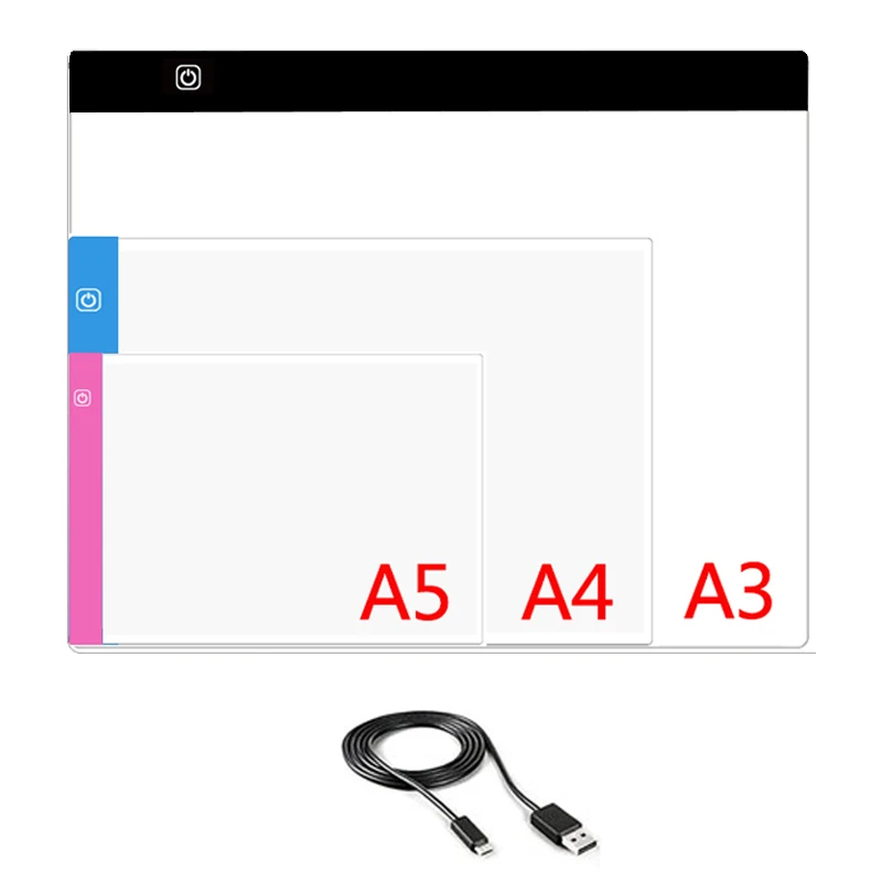 

Elice A3 A4 A5 ultra thin LED Drawing Digital Graphics Pad USB LED Light pad drawing tablet Electronic Art Painting