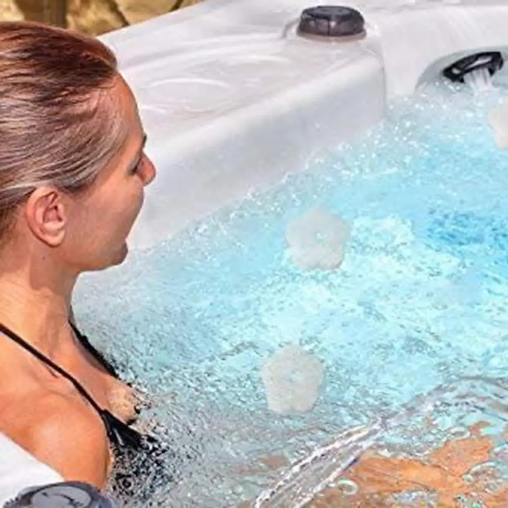 Spa Accessory 2PCS Flower Style Scum Sponge Designed to Float in Skimmer Baskets Captures Oils and Dirt from Pool Water