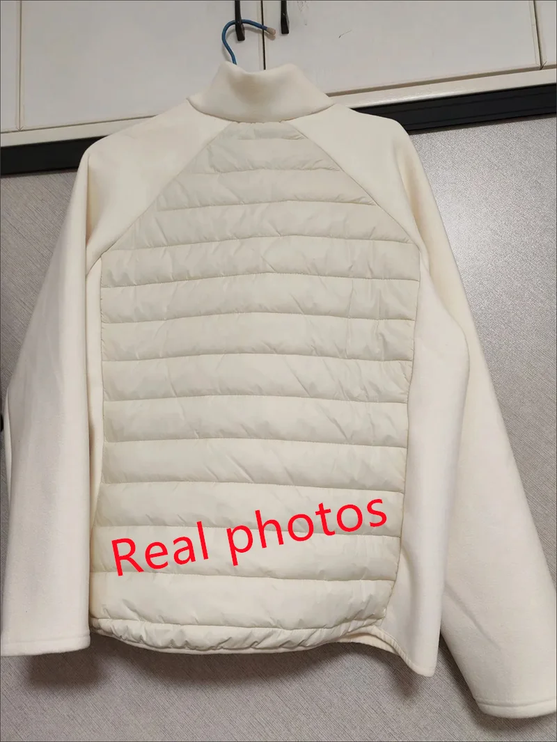 Spliced Motion Cotton-padded Jacket Women's Sweatshirt Stand-up Collar Warm Slim Coat Outdoor Sports Outerwear Autumn Winter