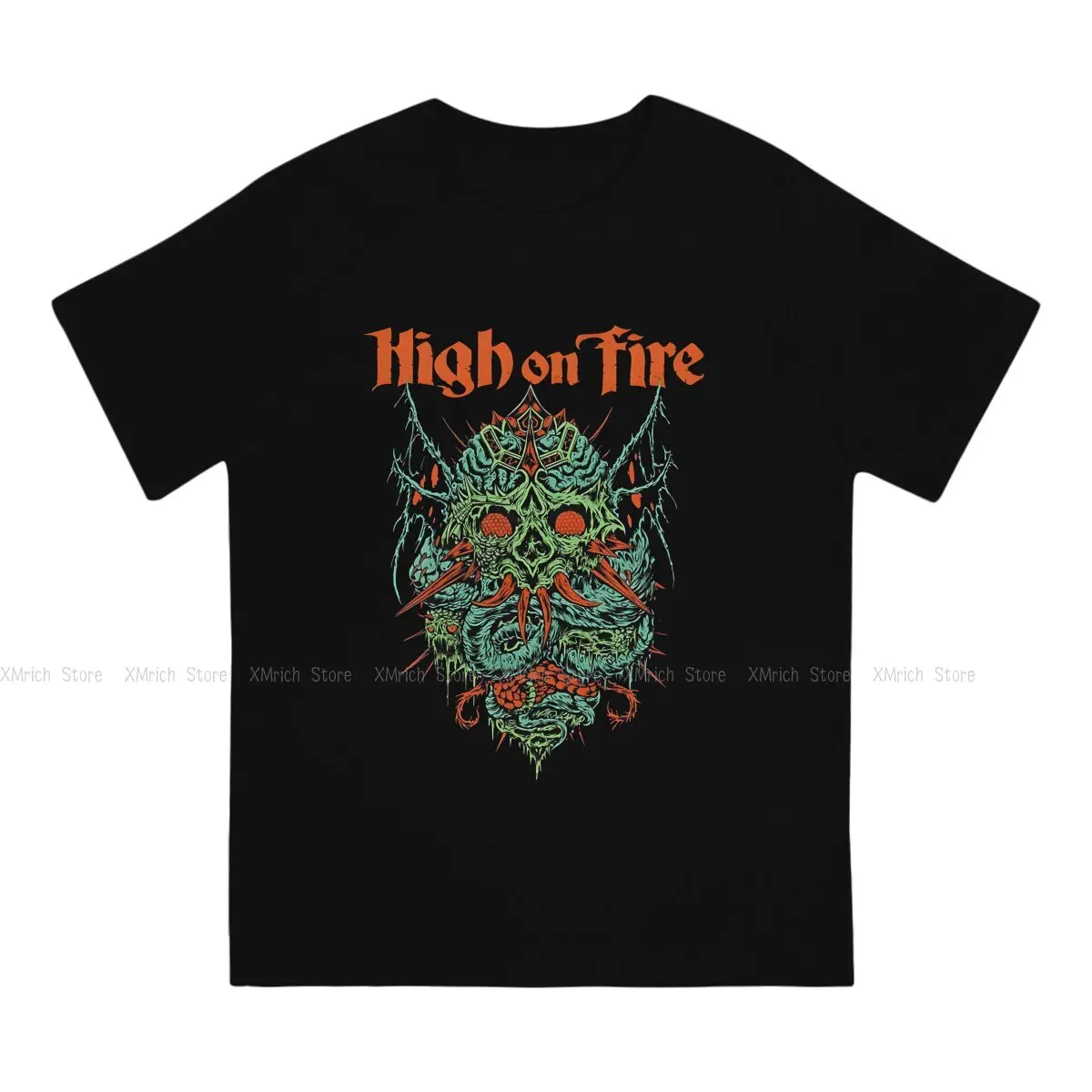 High on fire Man TShirt Horrifying Distinctive T Shirt Harajuku Streetwear New Trend