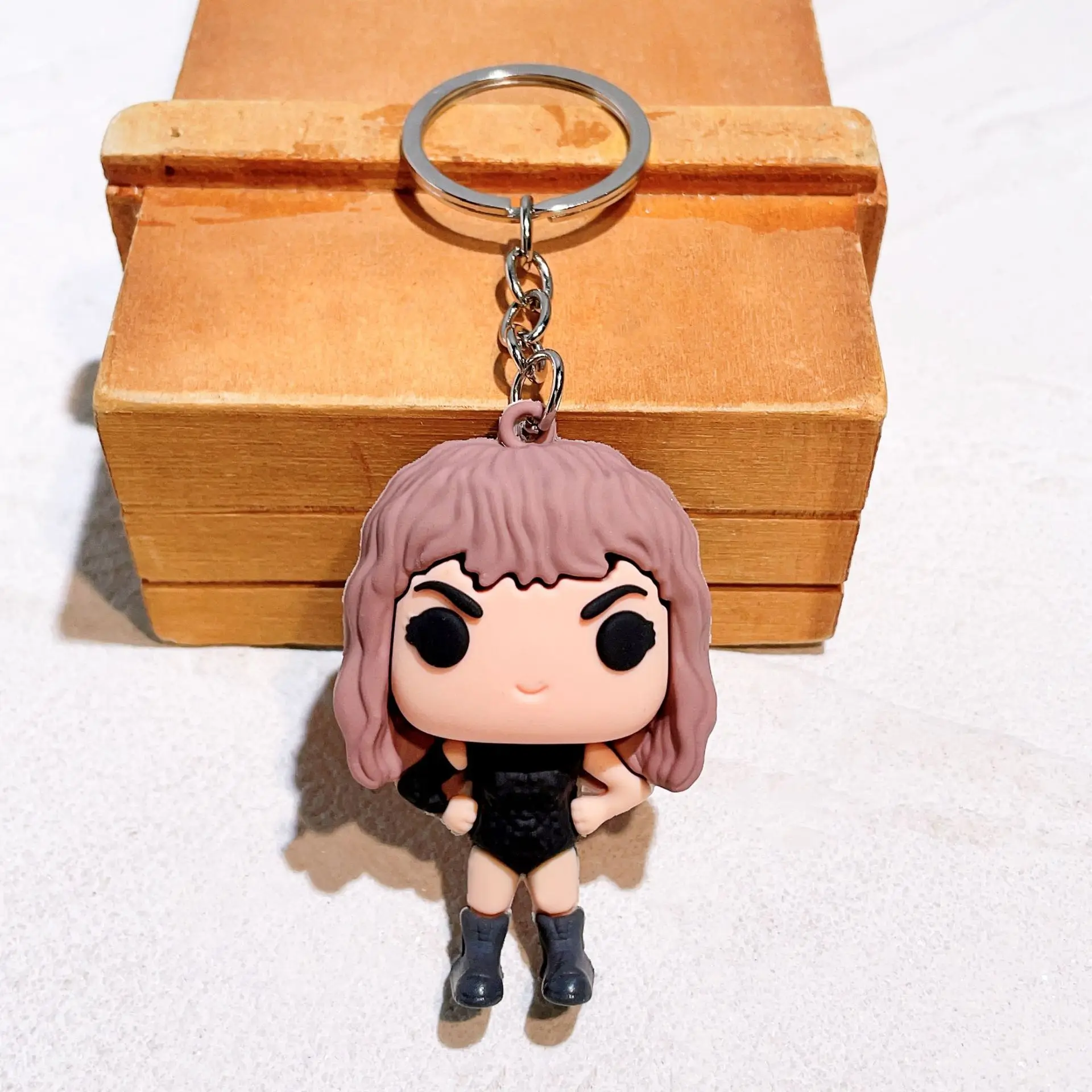 Singer Cortoon Keychains Silicone 3D Figure Keychain For Men Women Car Backpack Pendant Keychain Fans Gift Jewelry view 5