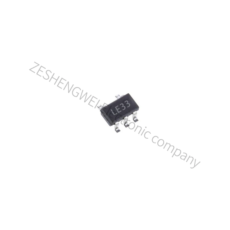 10pcs/Lot SMD Triode SOT23-5 MIC5207-3.3BM5 3.3V Silk screen LE33 Low noise LDO Regulator Diode Transistor Tube Chip New