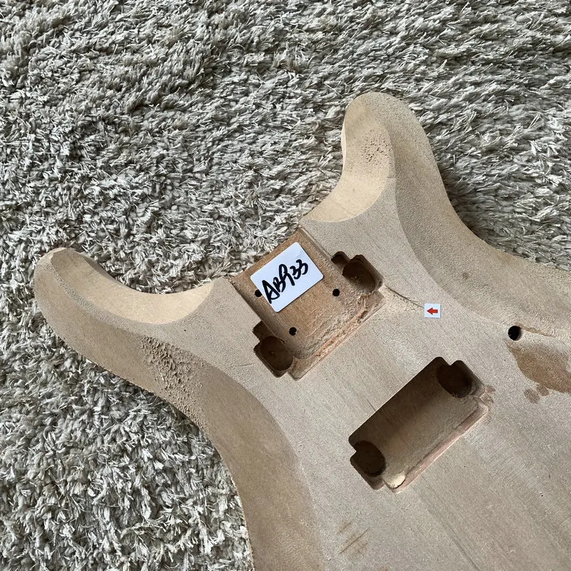 Custom Handmade Unfinished Electric Guitar Body Natrural Solid Wood Set-in Connection DIY Guitar Parts AB933/AB934