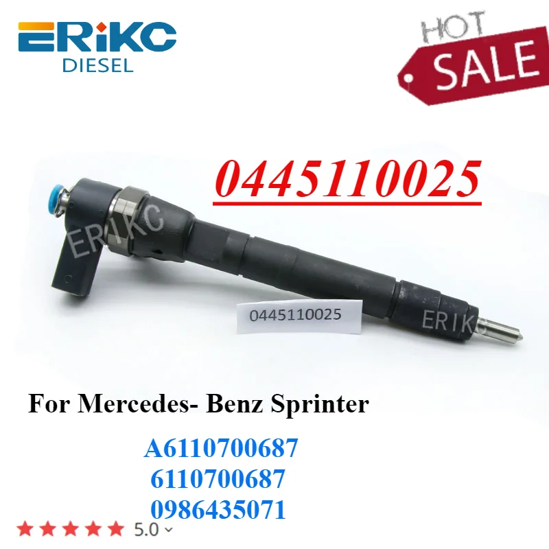 

0445110025 Common Rail Injector 0 445 110 025 Auto Diesel Part Injectors Assy 0445 110 025 for Mercedes Sprinter 6110700487