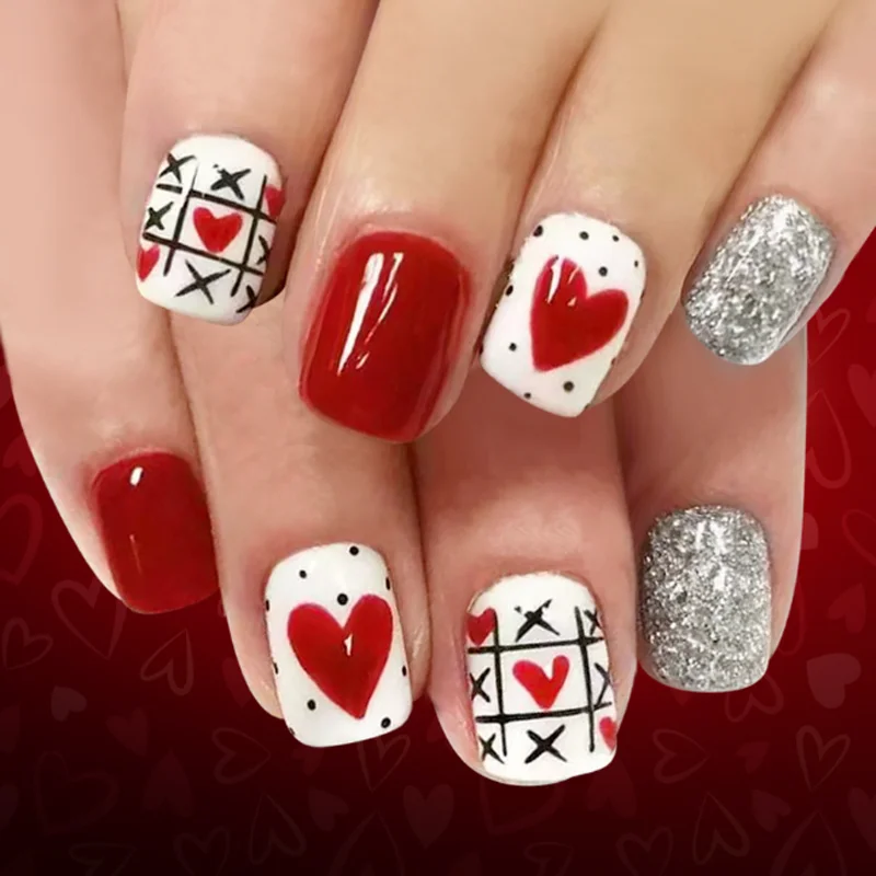 24개/세트 탈부착 가능한 중간 길이 물방울 모양 프렌치 포인티드 인조 손톱 프레스온 매니큐어 랩 데코레이션 네일 익스텐션