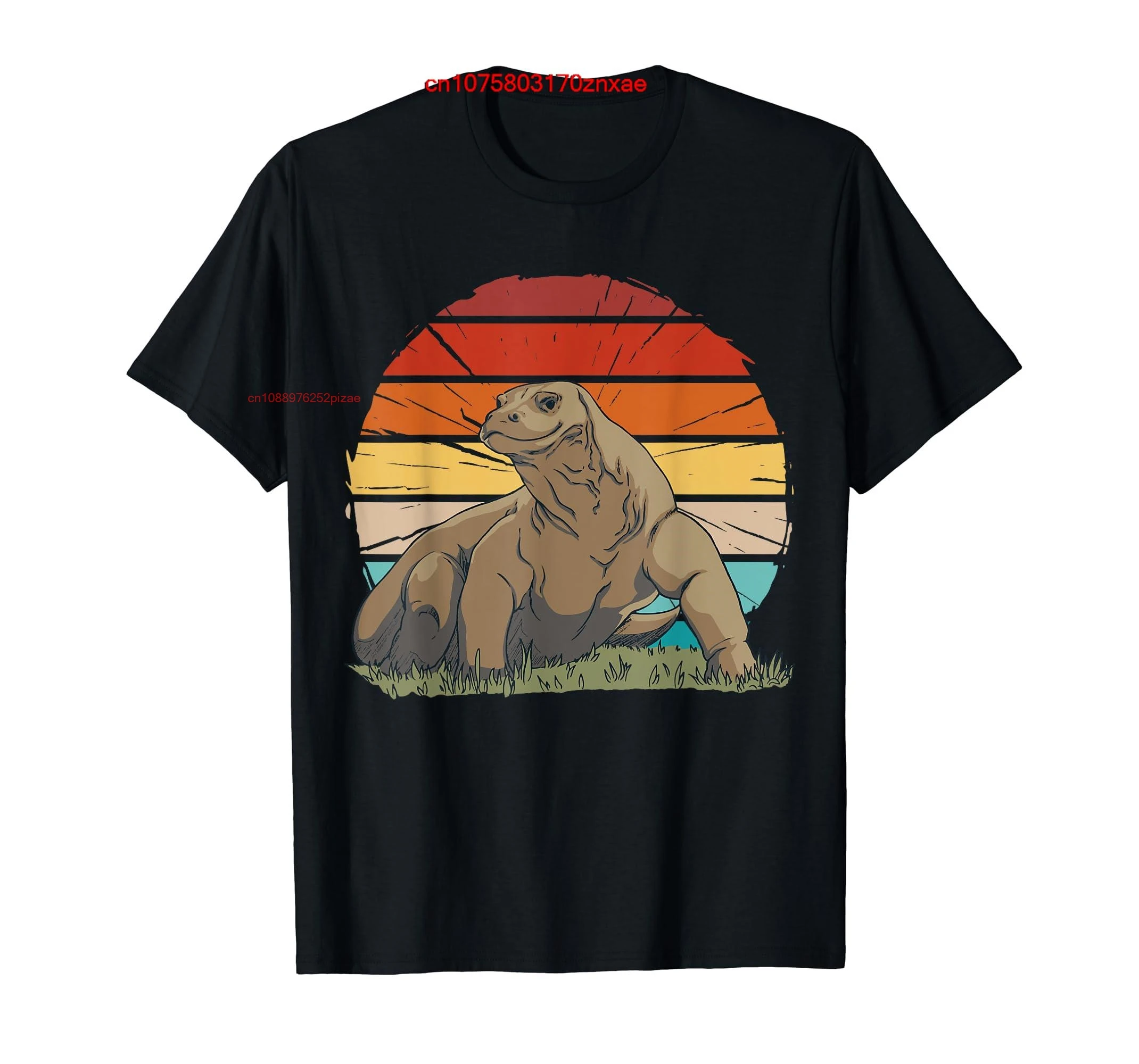 100% Cotton Vintage realistic komodo dragon, Komodo monitor big lizard T-Shirt MEN WOMEN UNISEX T Shirts Size S-6XL