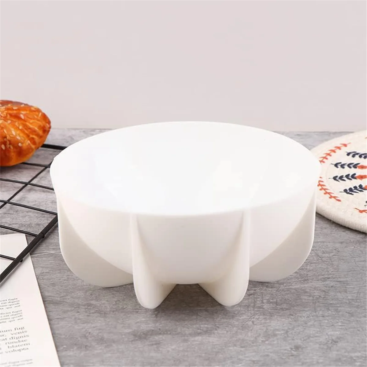 Baking Mold Silicone Hemisphere Pan Dome Silicone Mould Planet Mould Semicircle Shape Cake Mold,White