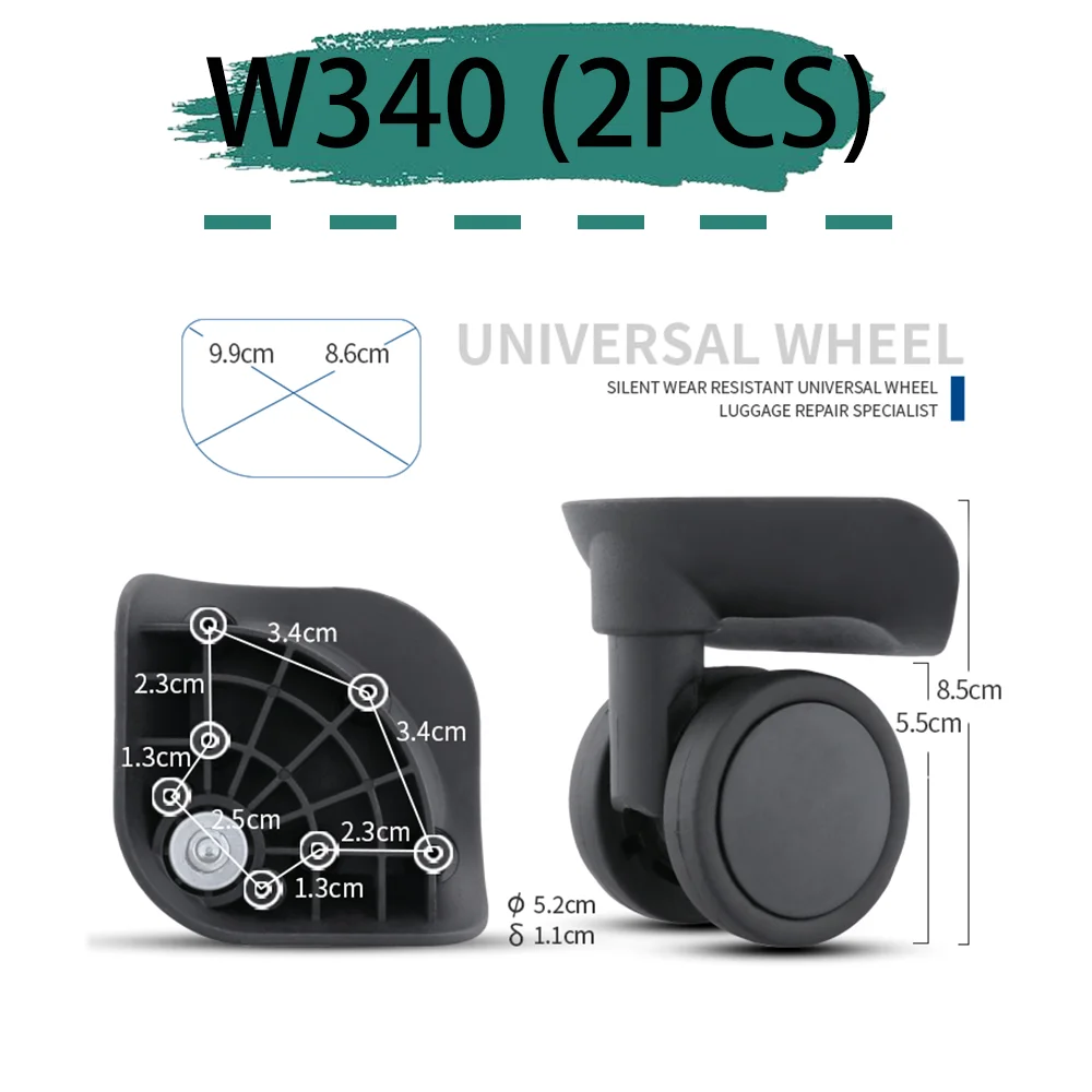 Suitable To W355 W358 W360 Silent Wheel Universal Wheel Travel Suitcase Repair Travel Accessories Wheels Smooth Save Effort