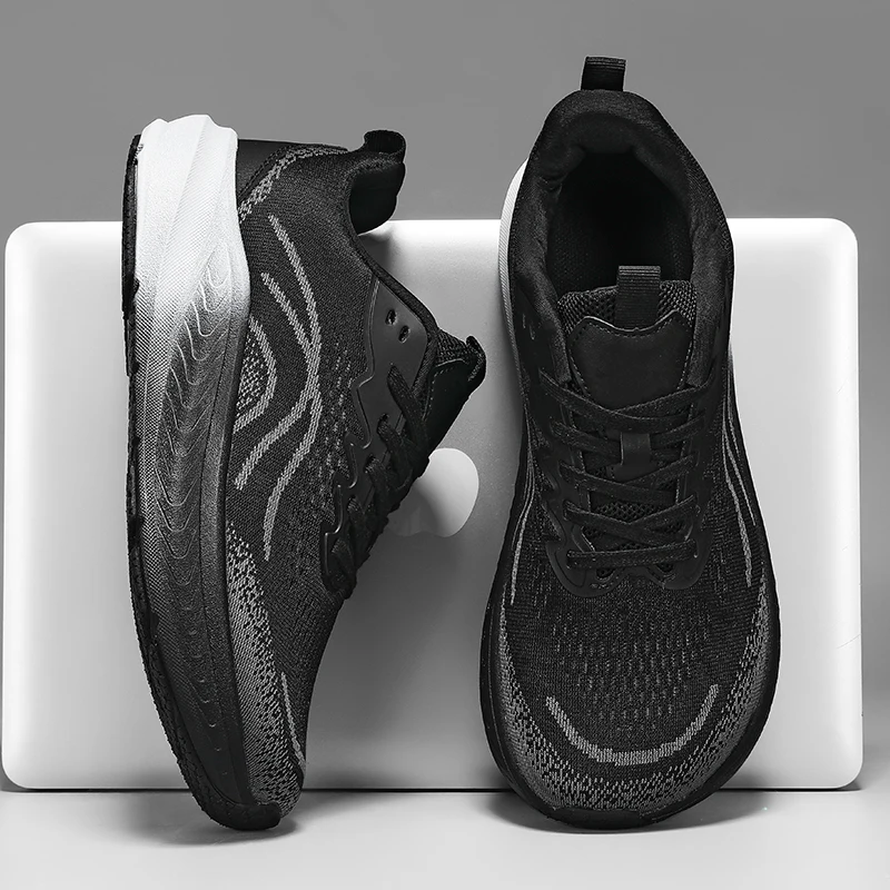 

Wide Toe Running Shoes for Men Mesh Breathable Minimalist Sneakers Outdoor Sports Off-Road Shoes Light Lace Up Walking Shoes