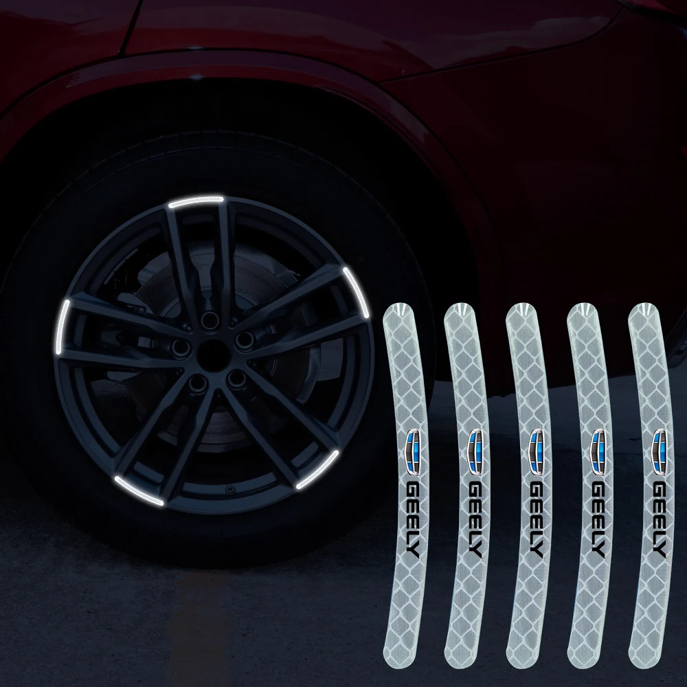 for geely atlas coolray BO RUI YUE CK Saloon EMGRAND ec7 GS GC2 GC5 20pcs Reflective car stickers wheels hub car accessories