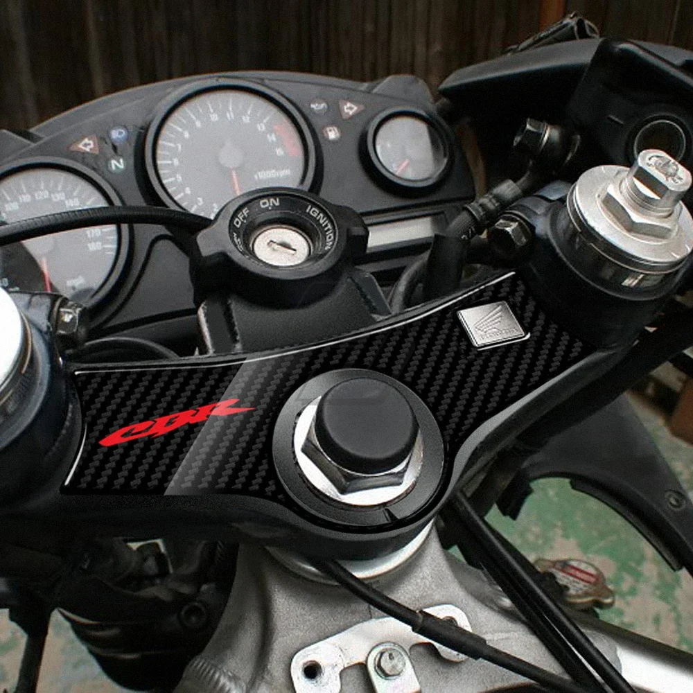 3D Carbon-look Upper Triple Yoke Defender for Honda CBR600 1999-2002