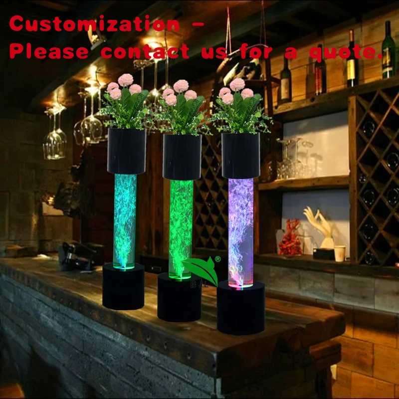 custom.Sensory LED Bubble Light Column Kids Birthday Party Decoration