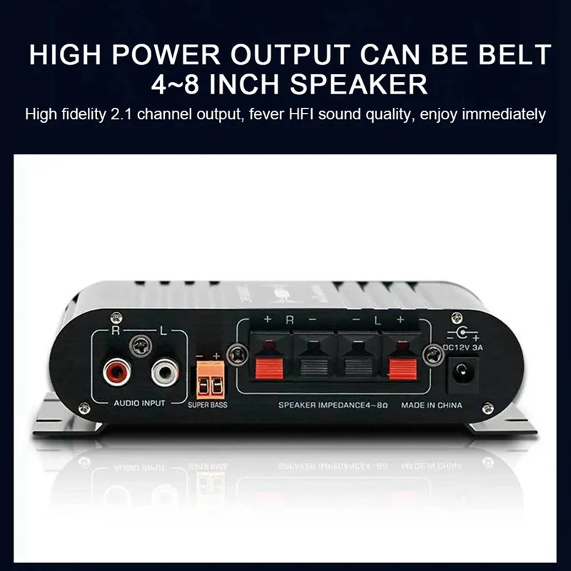 【Superdeals】ST-838 مضخم الصوت الأسود مضخم الصوت الصغير Hifi مضخم الصوت راديو Fm Mini Hifi الصوت مكبر كهربائي