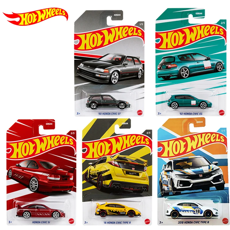 Original Hot Wheels Car Honda Civic Diecast 1:64 Voiture Civic Type R Modern Classics Tesla Model 3 Toys for Children Collection