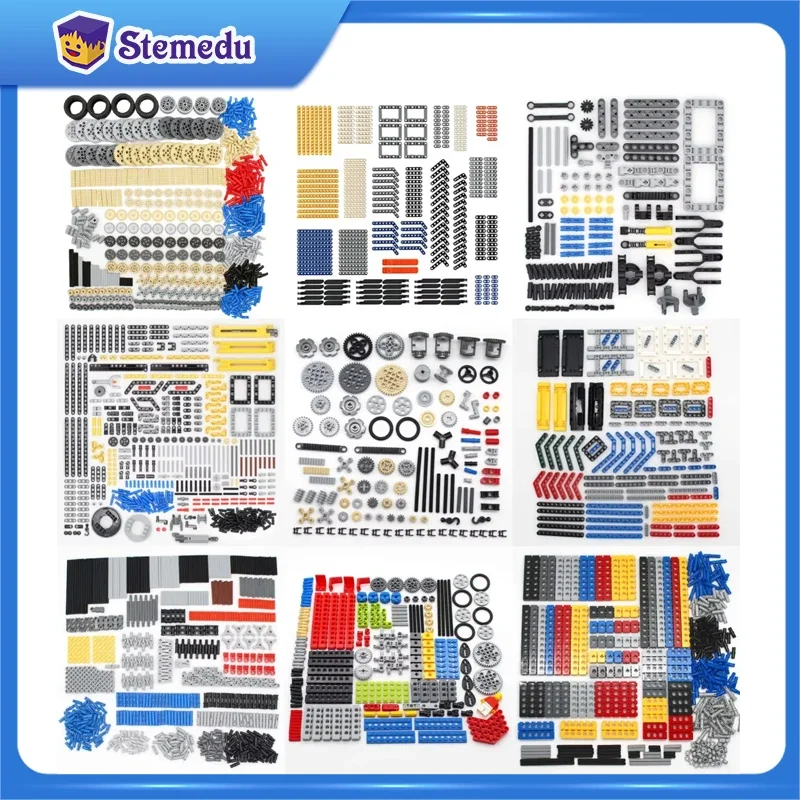 High-Tech MOC Bulk Technical Parts Pin Beam Liftarm Axle Connector Panel Gear Building Blocks Bricks Car Motorcycle Set Toys