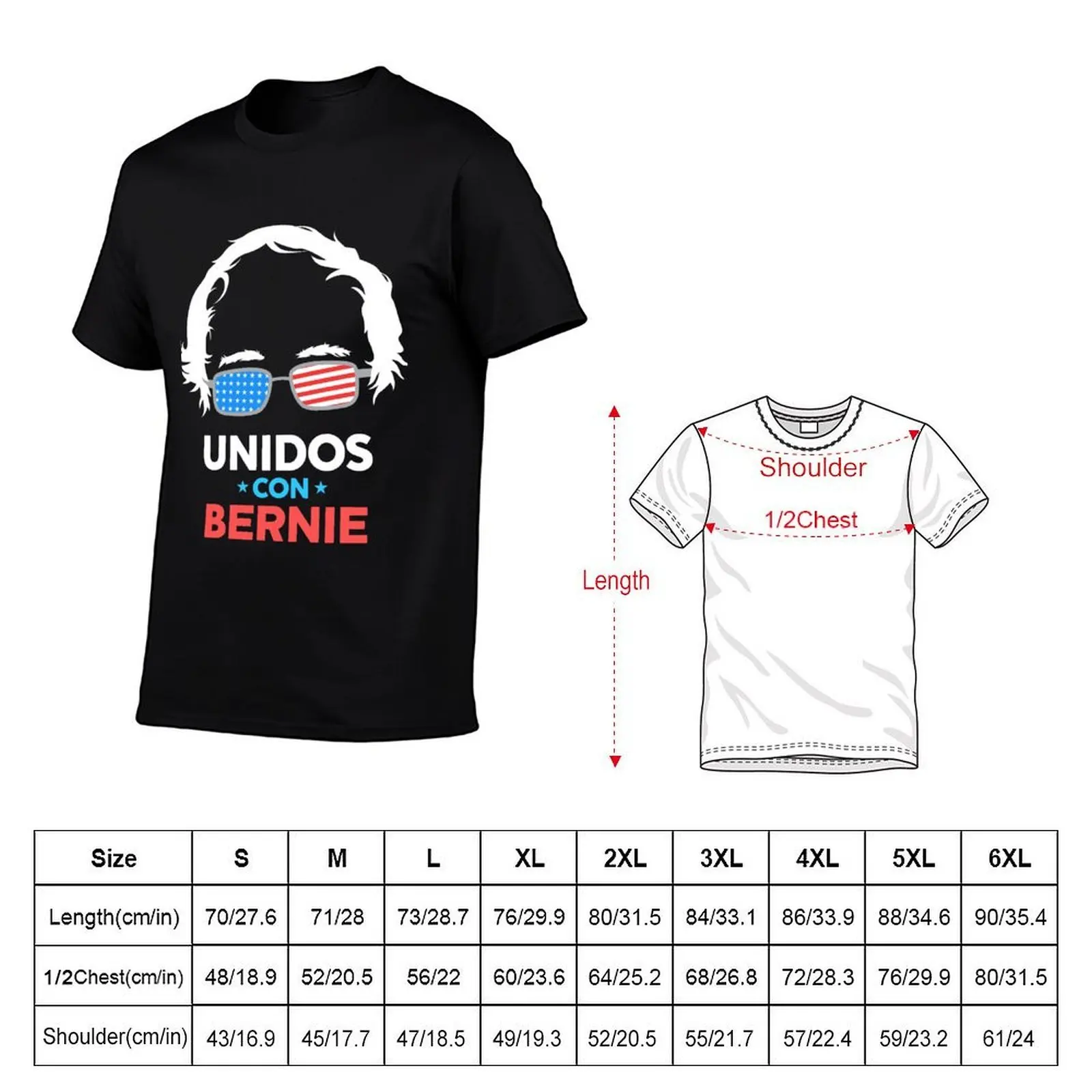 Unidos Con Bernie Shirt and Fundraising Gear T-Shirt luxury t-shirt plus size clothes plain black t shirts men