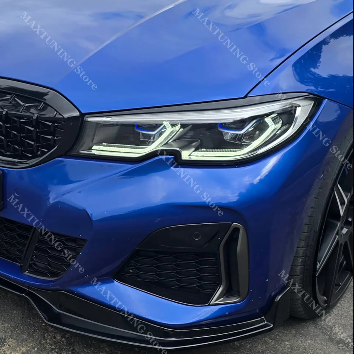 

2PCS ABS Car Headlight Evil Eyebrows For BMW 3 Series G20 G21 316d 318i 320i 325i 330i 2019-2024 Eyelid Cover Trim Body Kit