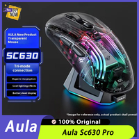 Aula Sc630 Pro Tri-mode Gaming Mouse Energy Conservation Esports Mouse 2.4g/Bluetooth/Usb Charging Base PC Gamer Gifts Mice