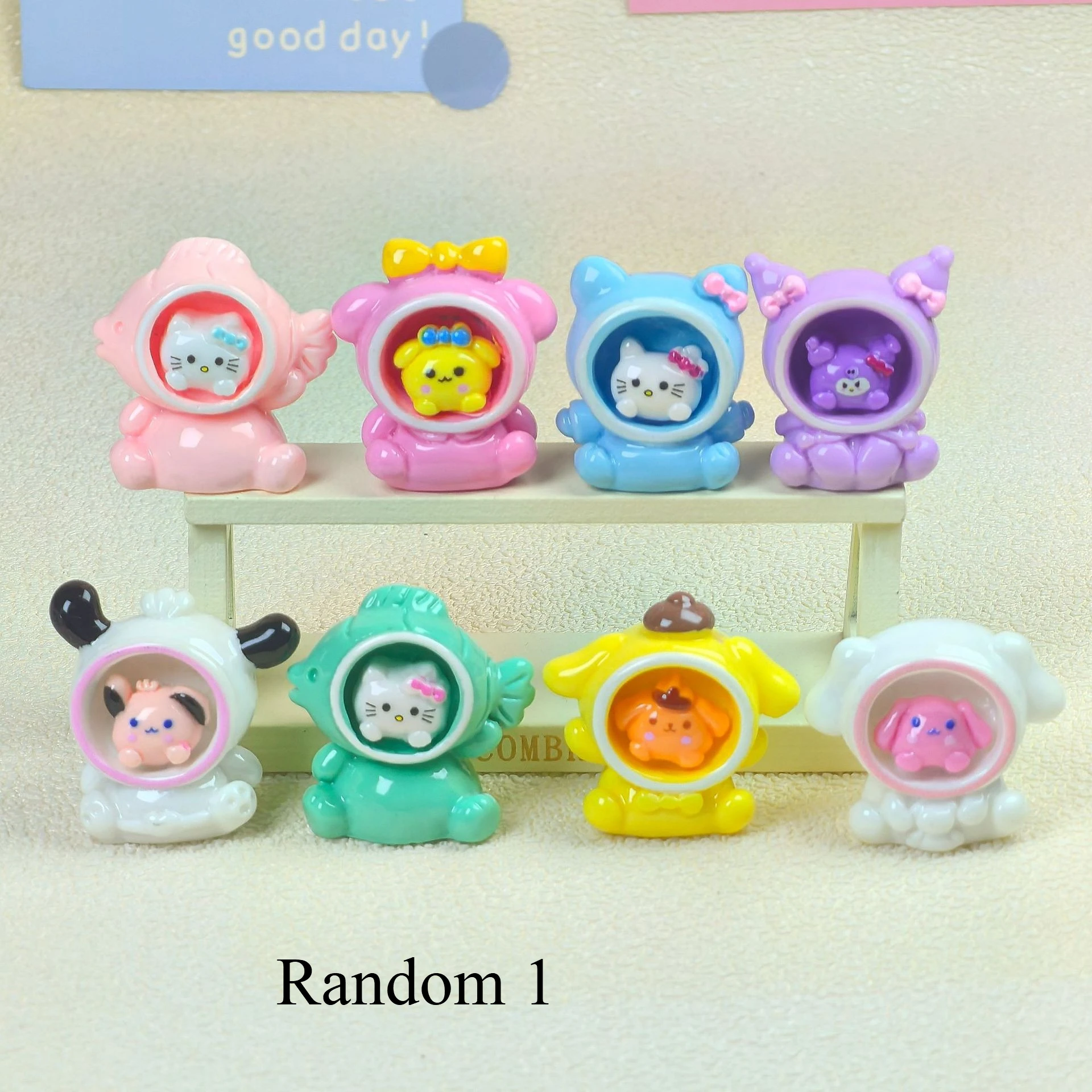 Miniso Sanrio رائد الفضاء لتقوم بها بنفسك مجوهرات الراتنج اكسسوارات السيارات الحلي لعب الجدول مفتاح مشبك الإبداعية لطيف الحبوب الكرتون