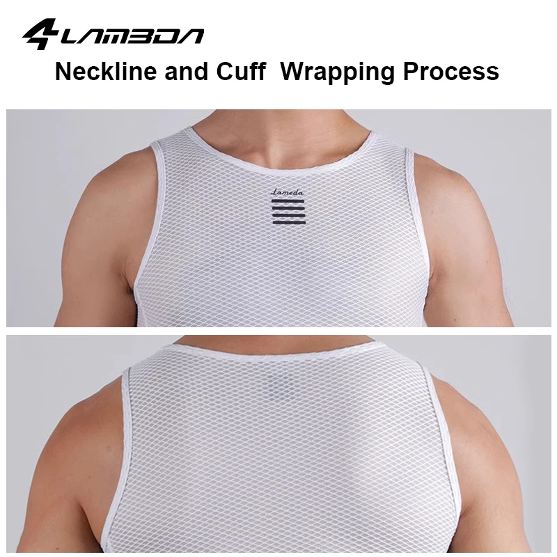 LAMEDA Cycling Vest Men's Sleeveless Cycling Bottoming Mesh Quick Drying Breathable Cycling Top Clothing Lightweight MTB Shirt