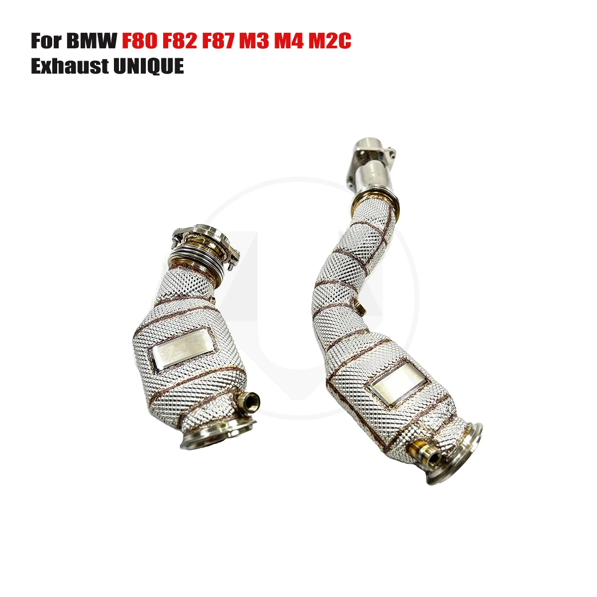 UNIQUE downpipe For Bmw F80 F82 F87 M3 M4 M2C SS304 exhaust with cat/ without cat downpipeWith insulator