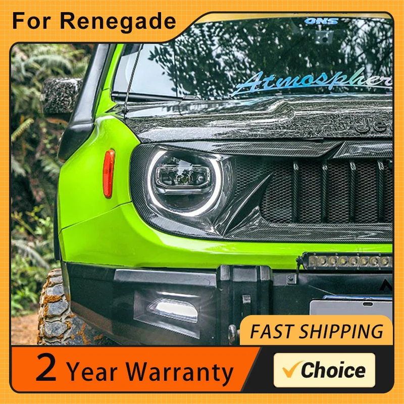 

Car Styling for Jeep Renegade FULL LED Headlights 2016 2017 2018 2019 2020 2021 LED Headlight LED DRL Head Lamp Auto Accessories