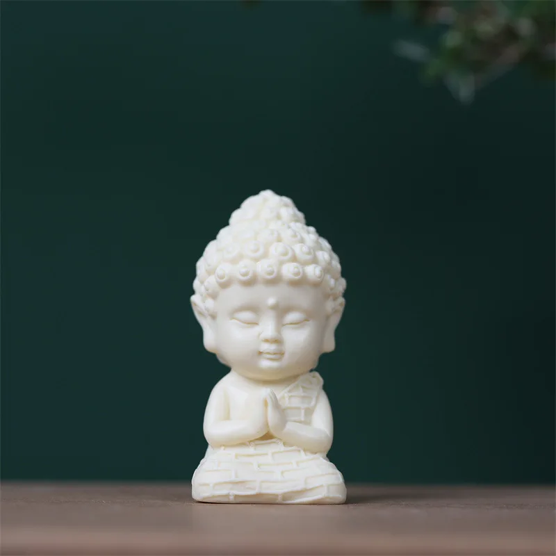 Ivory Nut Bodhi Fruit Baby Buddha Lotus Bottom Office Decoration Bodhisattva Tea Ornaments Crafts Car Home Worship